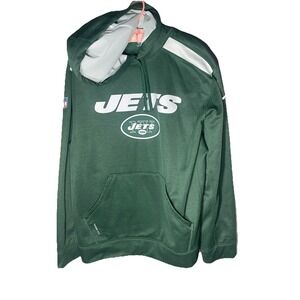 Nike NFL On Field Apparel Therma Fit NY Jets Hoodie Sweatshirt Size XL Green (E1